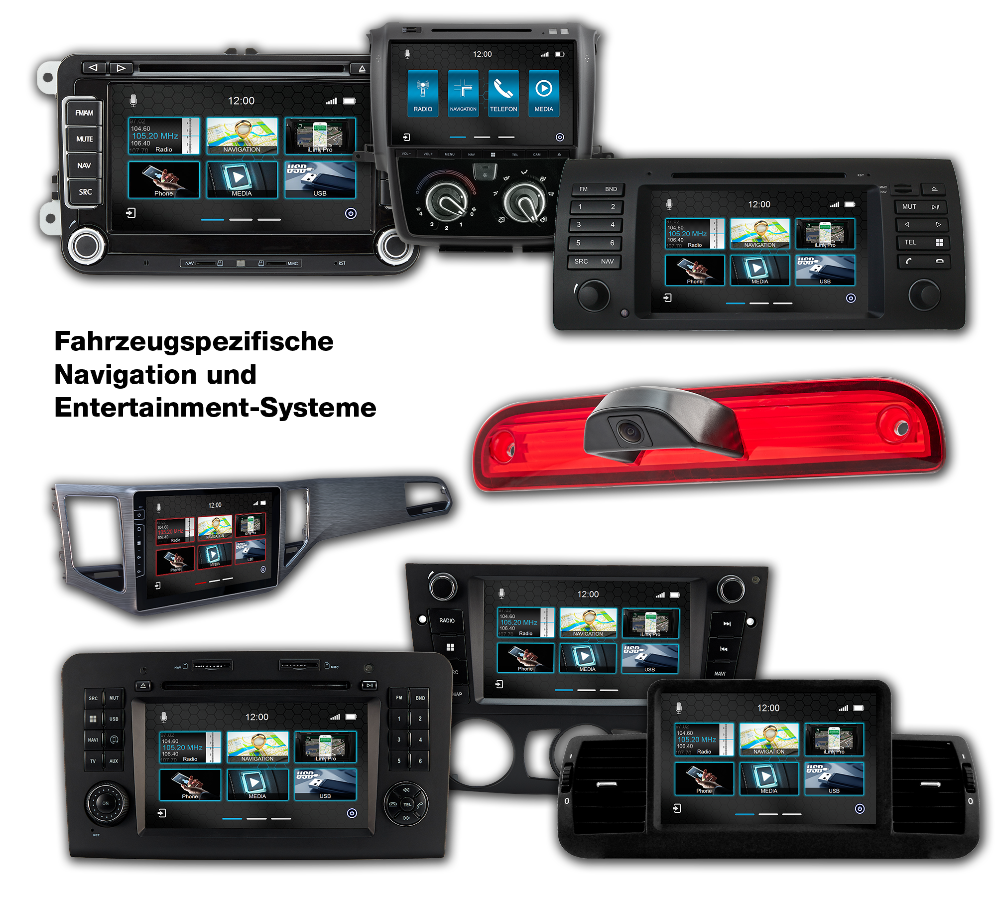 Navigationsgeräte für unterschiedliche Automarken